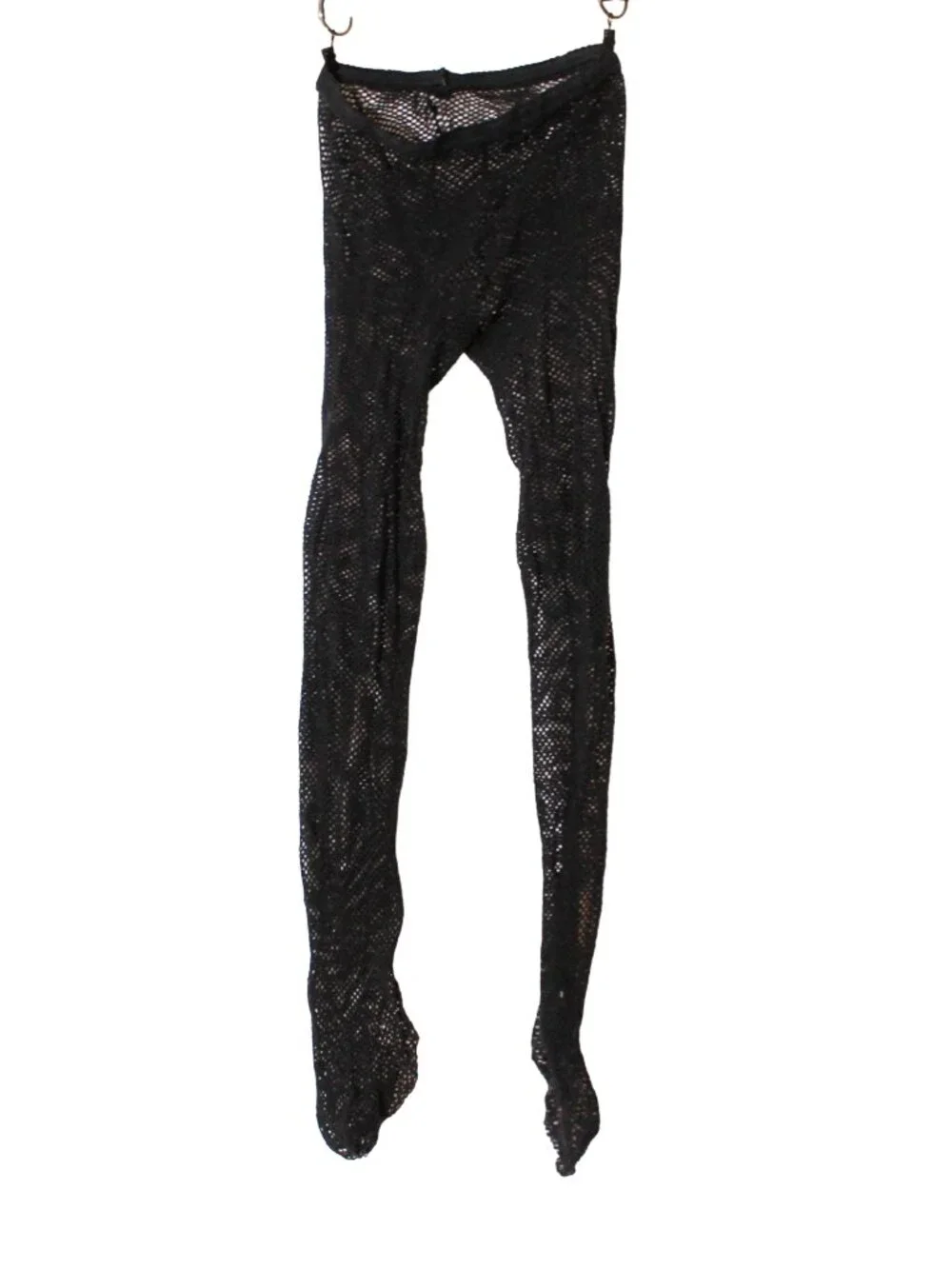 Vintage Y2K Black Fishnet Tights S M AS IS
